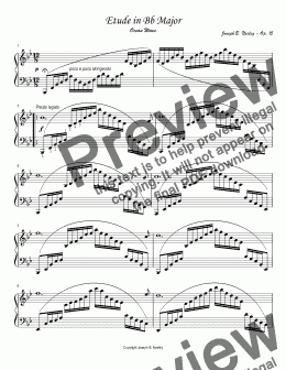 page one of Etude in Bb Major