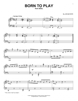 page one of Born To Play (from Soul) (Piano Solo)