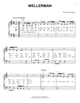 page one of Wellerman (Easy Piano)