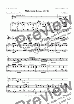 page one of Mi lusinga il dolce affetto [Alcina: mezzo/alto]