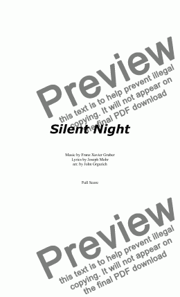 page one of Silent Night