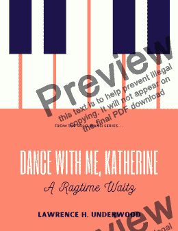 page one of Dance With Me, Katherine - Ragtime Waltz