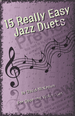 page one of 15 Really Easy Jazz Duets for Oboe and Violin