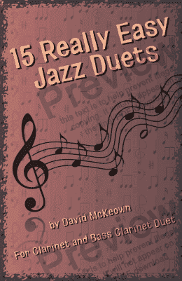 page one of 15 Really Easy Jazz Duets for Clarinet and Bass Clarinet