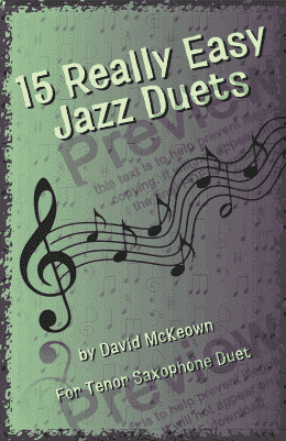 page one of 15 Really Easy Jazz Duets for Tenor Saxophone