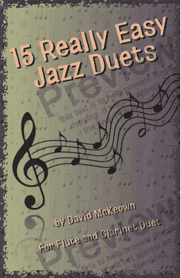 page one of 15 Really Easy Jazz Duets for Flute and Clarinet