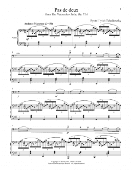 page one of Pas de deux (from The Nutcracker) (Cello and Piano)