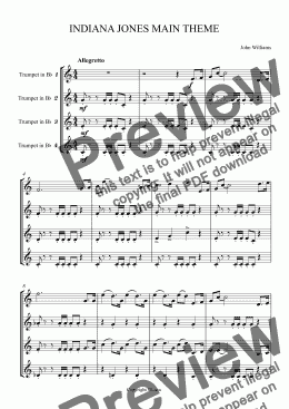 page one of INDIANA JONES MAIN THEME