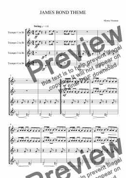 page one of JAMES BOND THEME