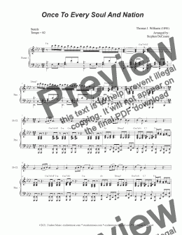 page one of Once To Every Soul And Nation (Bb-Clarinet solo and Piano)