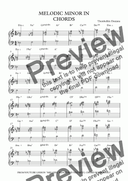 page one of Melodic Minor scale 