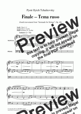 page one of Finale – Tema russo