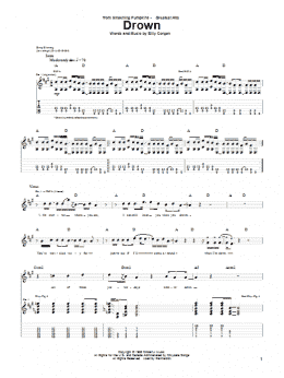 page one of Drown (Guitar Tab)