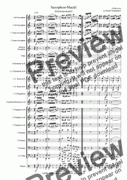 page one of Saxophon-Muckl  Blasorchester
