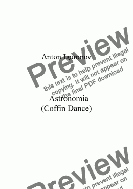 page one of Astronomia (Coffin Dance) 