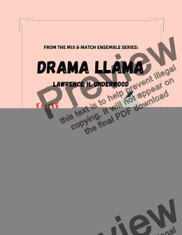 page one of Drama Llama for Flute