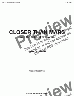 page one of Closer than Mars 