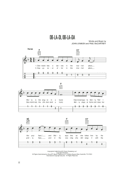 page one of Ob-La-Di, Ob-La-Da (Easy Ukulele Tab)