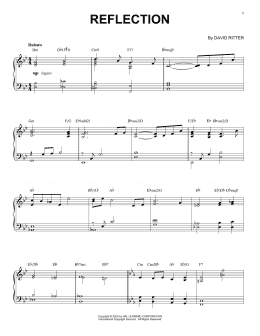 page one of Reflection (Piano Solo)