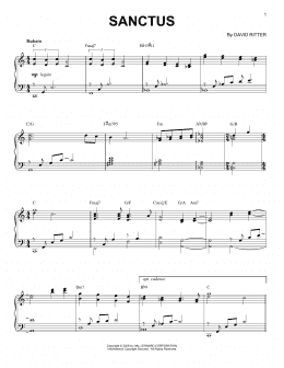 page one of Sanctus (Piano Solo)