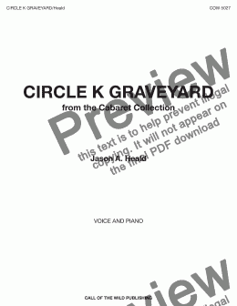 page one of Circle K Graveyard