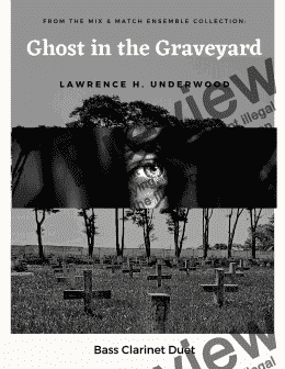 page one of Ghost in the Graveyard for Bass Clarinet