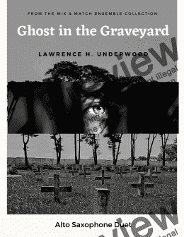 page one of Ghost in the Graveyard for Alto Saxophone