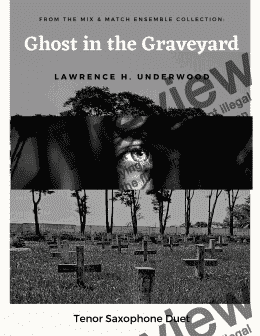 page one of Ghost in the Graveyard for Tenor Saxophone