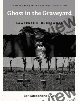 page one of Ghost in the Graveyard for Baritone Saxophone