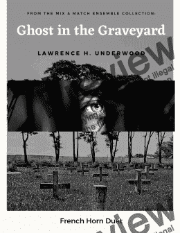 page one of Ghost in the Graveyard for French Horn