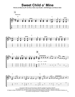 page one of Sweet Child O' Mine (Easy Ukulele Tab)