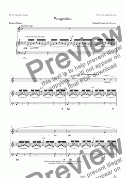 page one of Wiegenlied, Op.41a, no.1