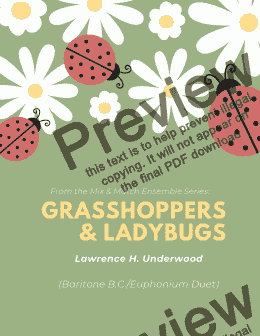 page one of Grasshoppers & Ladybugs for Baritone/Euphonium