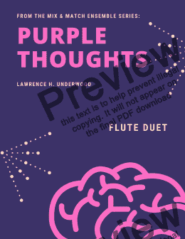 page one of Purple Thoughts for Flute