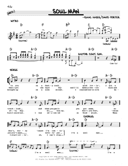 page one of Soul Man (Real Book – Melody & Chords)