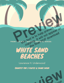 page one of White Sand Beaches for Flute