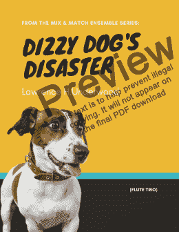 page one of Dizzy Dog's Disaster for Flute