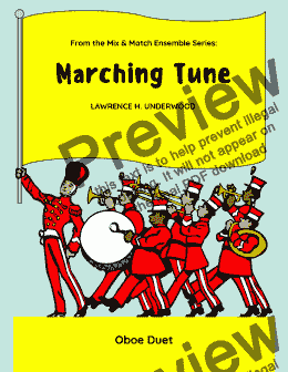 page one of Marching Tune for Oboe