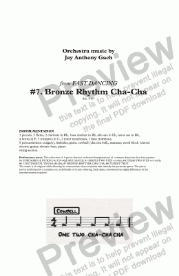 page one of Cha-Cha-Cha ('Bronze Rhythm ChaCha) - from FAST DANCING #7