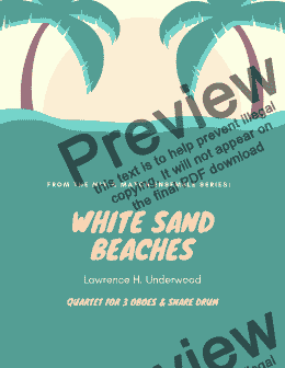 page one of White Sand Beaches for Oboe