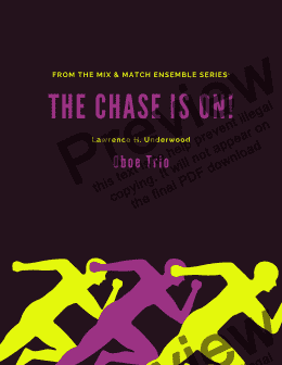 page one of The Chase Is On! for Oboe