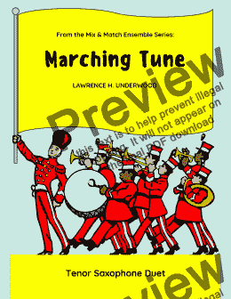 page one of Marching Tune for Tenor Sax