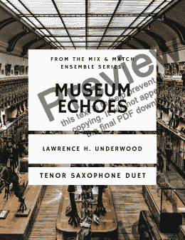 page one of Museum Echoes for Tenor Saxophone