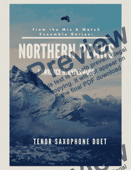 page one of Northern Peaks for Tenor Saxophone