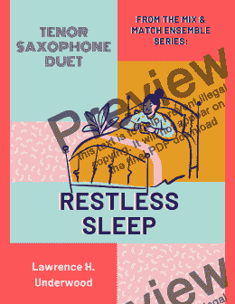 page one of Restless Sleep for Tenor Saxophone