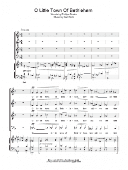 page one of O Little Town Of Bethlehem (SATB Choir)