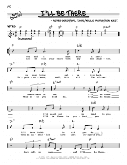 page one of I'll Be There (Real Book – Melody, Lyrics & Chords)