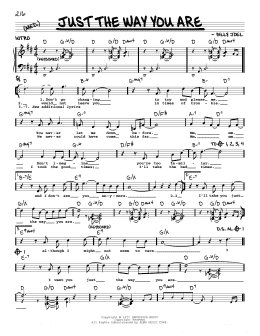 page one of Just The Way You Are (Real Book – Melody, Lyrics & Chords)