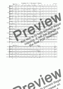 page one of Symphony No. 2, Movement 3 (Film Orchestra Version)