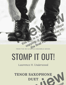 page one of Stomp It Out! for Tenor Sax